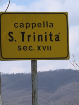 Cappella SS. Trinità cartello