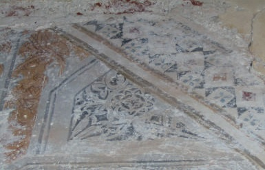 Particolare dell'affresco della Madonna