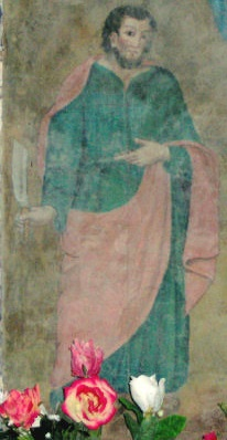 Dettaglio affresco: San Bartolomeo